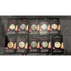 Incoco nail polish strips LOT Of 10 Perfect Accent Packs New Nip